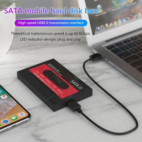HDD-hölje SATA till USB 3.0 HDD-fodral case 6TB extern hård
