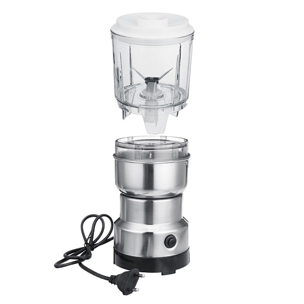 Elektrisk kaffeflingmaskin Multifunktion Bärbar Blender silver 11x11x32cm