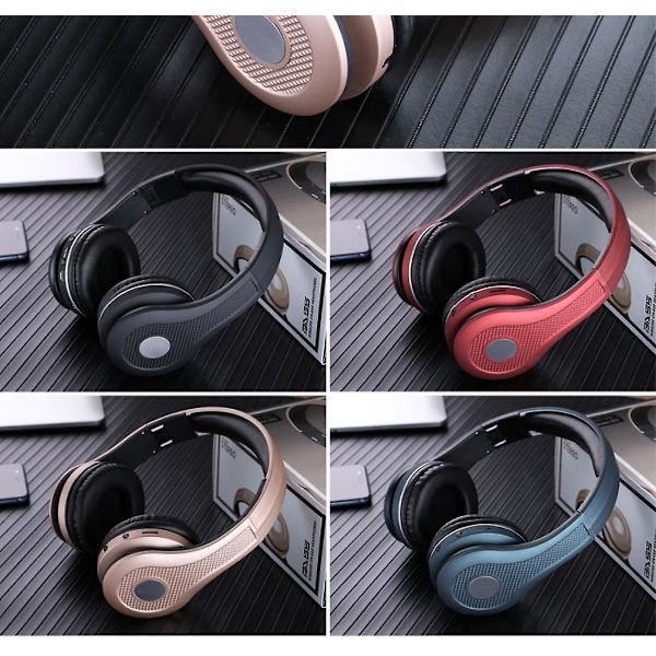 5.0 Bluetooth -hörlurar hopfällbara och kabel Dual Bluetooth