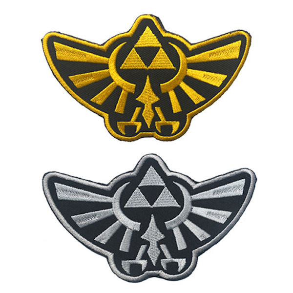 Wings Armband Zelda Legend Broderi Patch Guld Silver