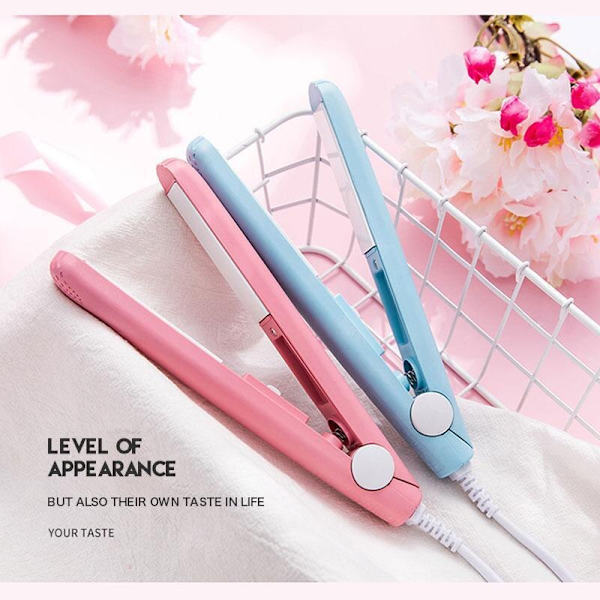 Bärbar keramisk mini curling för hår lila 16.5CM×8.5CM×4.5CM pink