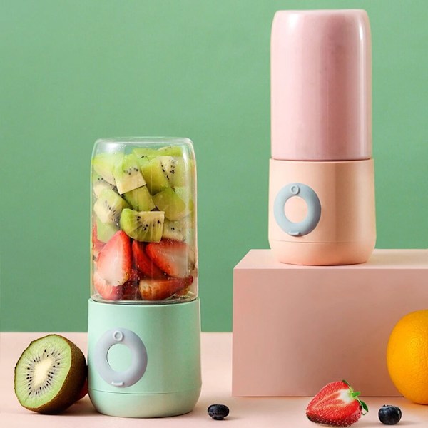 Mini Bärbar Juicer USB Electric Frukt Smoothie Blender grön 12*7,5cm white