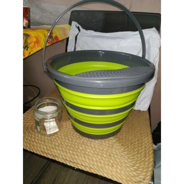 10 l hopfällbar hink bärbar camping utomhus blå 10L green