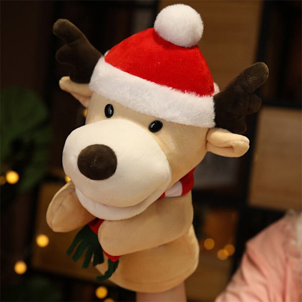 jul tecknad visa aktivitet handskar presentleksak Santa Claus elk