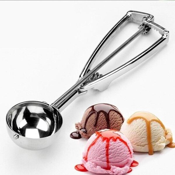 Glasskopa Köksredskap Fjäderhandtag i rostfritt stål silver medium large