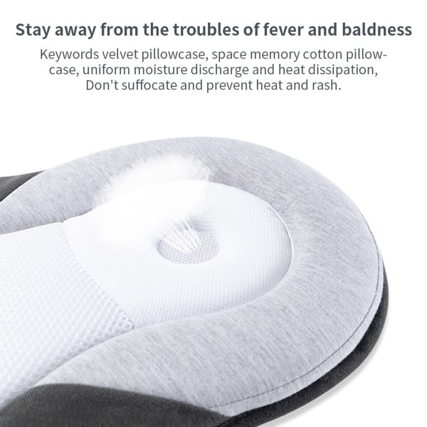 Newborn Sleep Positioning Pad Anti Roll Anti Flat Kuddar brun 55*38*5cm gray