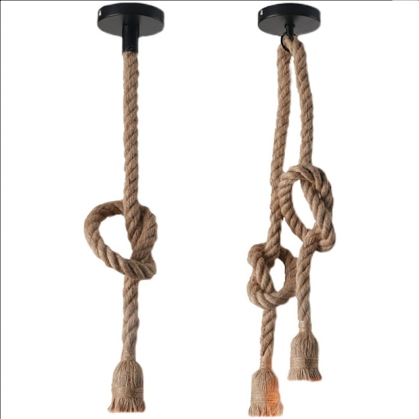 Hamp Rope Chandelier Retro Hamp Rope Chandelier Restaurang Bar Café Skåp