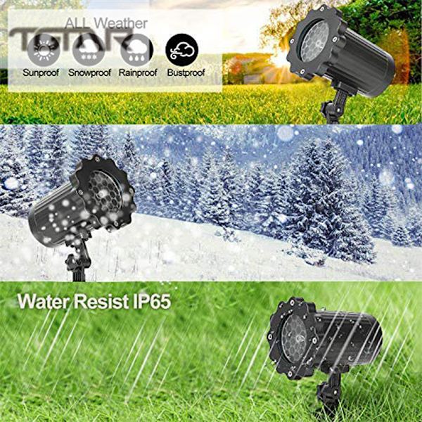 Mini LED Christmas Snowflake Projector Light med fjärrkontroll with remote control