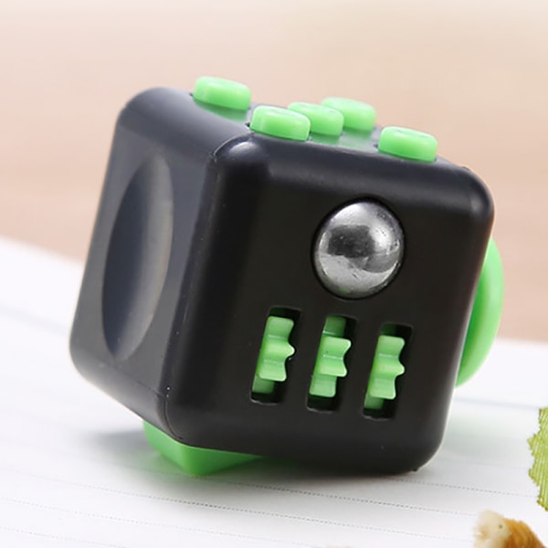 Ralix Fidget Cube Toy Stress Relief Fokus Uppmärksamhet Arbete Pussel Black Black