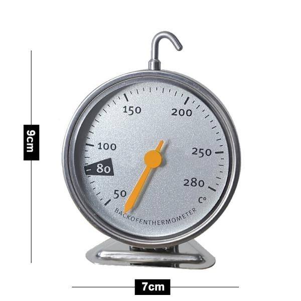 Hängbakning BBQ Matlagning Kött Rostfritt stål Ugnstermometer silver 7*9cm