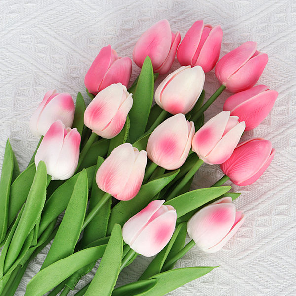 5 st Tulip PU konstgjord blomma Real Touch Bukett B A