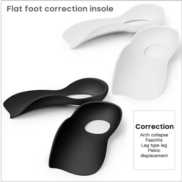 Innersula Plattfot O-formade ben Valvstöd Plantar Fasciitis vit stor white medium