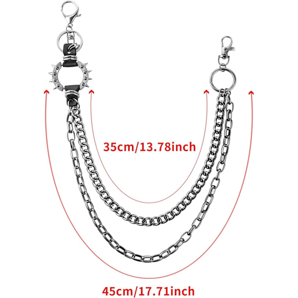 Byxor Chain Denim Chain Hip Hop Punk Kläder Accessoarer