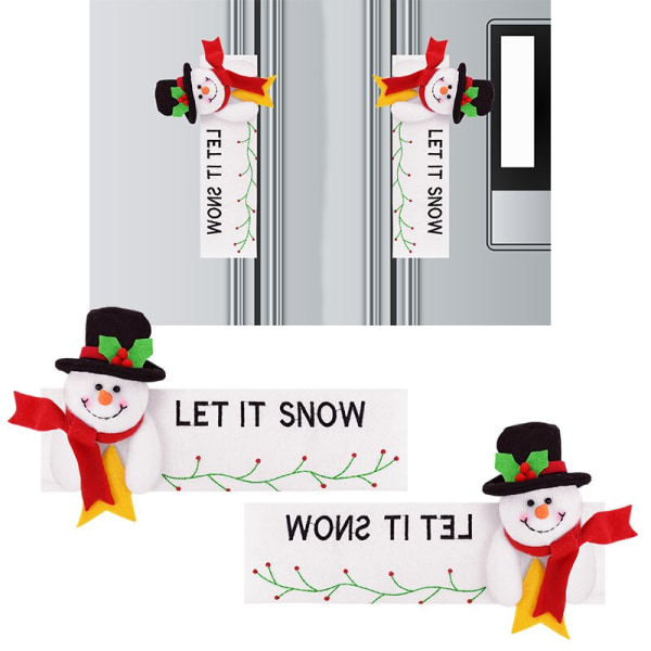 Hem Kök Juldekoration Kylskåp Handtag Handskar snögubbe 2st snowman 2pcs
