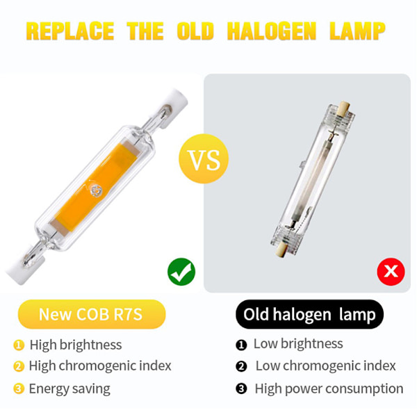 LED COB Glasrör COB Glödlampa AC110V 220V Halogenlampa typ-A12