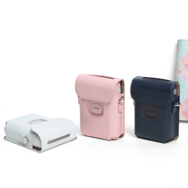 Fujifilm Instax Mini Link Printer Case Väska PU-läderförvaring vit white