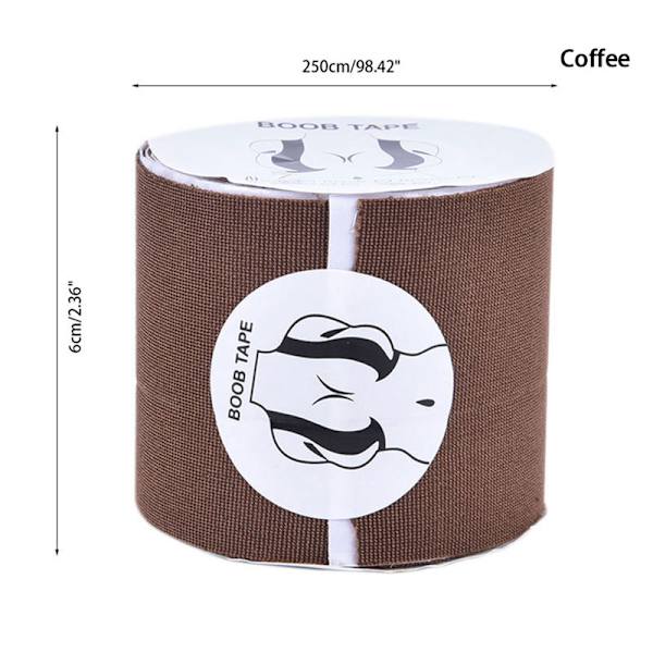 Bärbar brösttejp Bröstlyftstape Push Up-tejp Kroppstejp Coffee