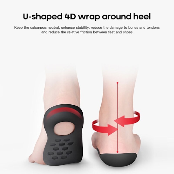 Innersula Plattfot O-formade ben Valvstöd Plantar Fasciitis vit stor white medium