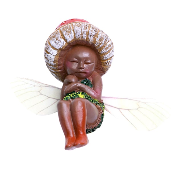 Fairy Staty Sovsvamp Resin Ornament