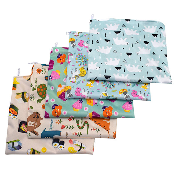 3:a Återanvändbar påse Vattentät brödpåse för smörgåspåse Fjädermönster Cake pattern