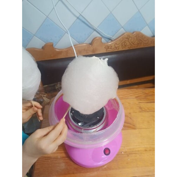 DIY elektrisk sockervaddsmaskin blå pink