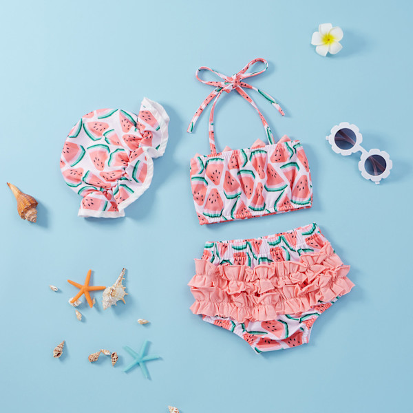 Baddräkt för toddler flickor Baby flickor baddräkt Bikini Set Baddräkt