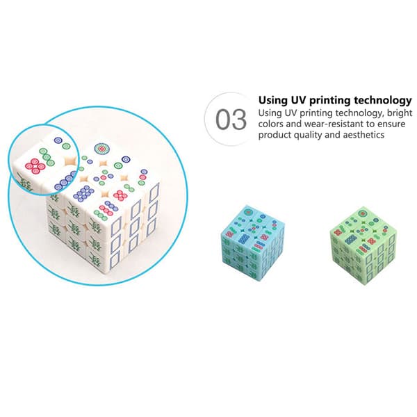 5,6 cm Mahjong Speed ​​Magic Cube Pussel Luminous Rotation Cubos M A7 A7