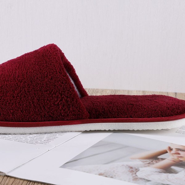 vinter herr inomhus tofflor korall fleece varma grå red