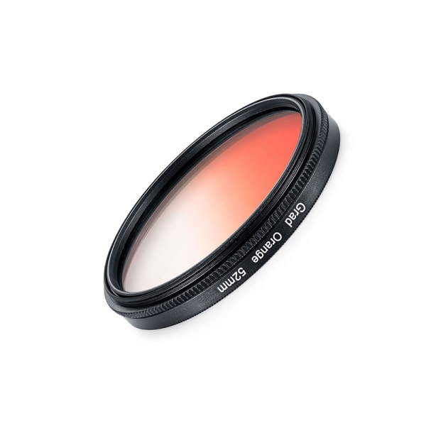 52 mm Kamerafilter Justerbar Gradient Färgfilter Kameralins Orange Orange