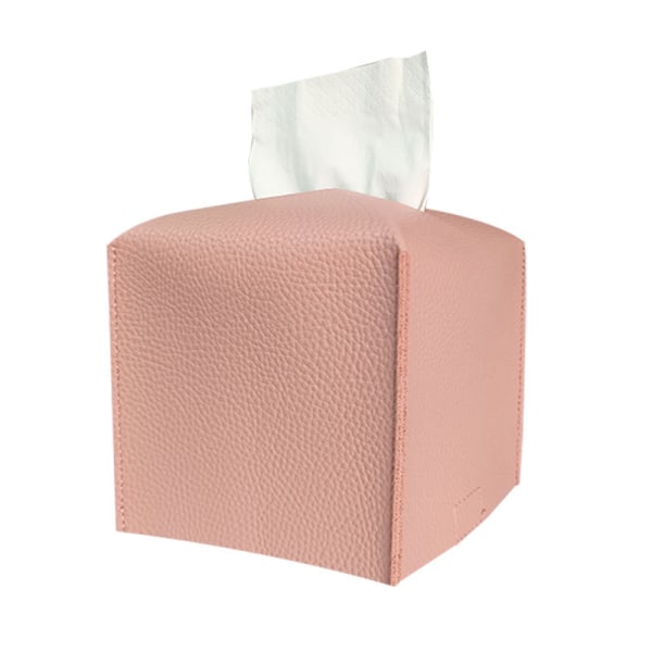 2st Tissue Box Cover, Pu Läder Ansiktsbehandling Square Tissue Hållare