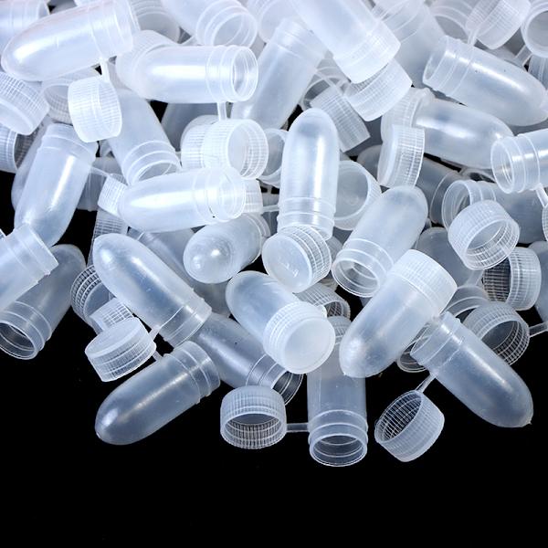 100 st Bärbar Flip Lock Transparent Kapselförvaringsbehållare onesize