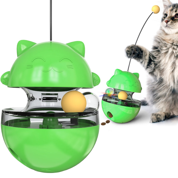 Tumbler cat interaktiv leksak mat dispenser leksak blå yellow