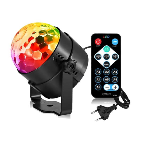 LED-festljus discokula ljuseffekt musikkontroll
