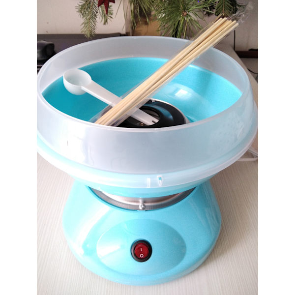 DIY elektrisk sockervaddsmaskin blå blue