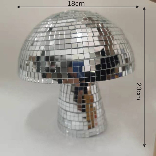 Mushroom Disco Ball Spegel reflekterande boll för bröllopsfest Silver 4 Inch 9 Inch