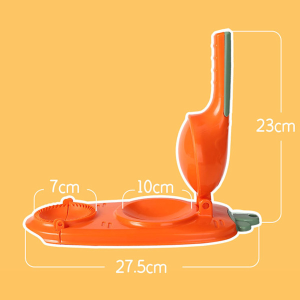 2 i 1 Dumpling Maker Kit med Dumpling Form & Dumpling Wrapper Press gul