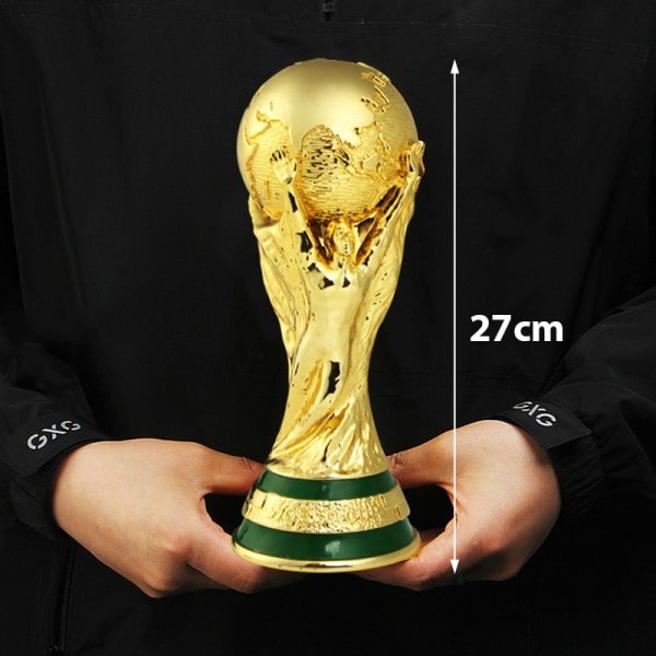 World Cup Soccer Trophy Resin Replica Trophy Modell Fotbollsfläkt 27cm 27cm