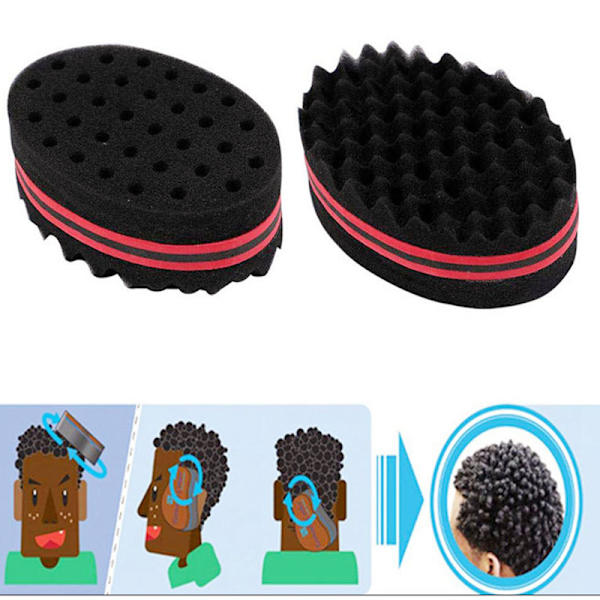 Black Man Hair Braider Twist Sponge Fir Afro Dreadlocks Curl Br Losowy färg en one size