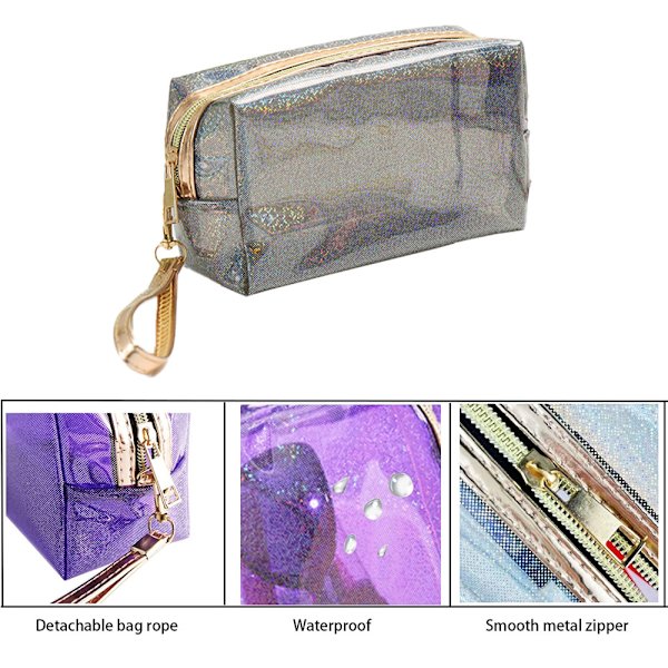 Vattentäta förvaringsväskor, transparent PVC-necessär med dragkedja style4 style4