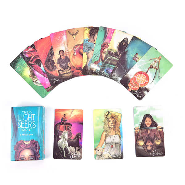 Light Seer's Tarot En kortlek med 78 kort e-Guidebook Cards Board Divin Multicolor en one size