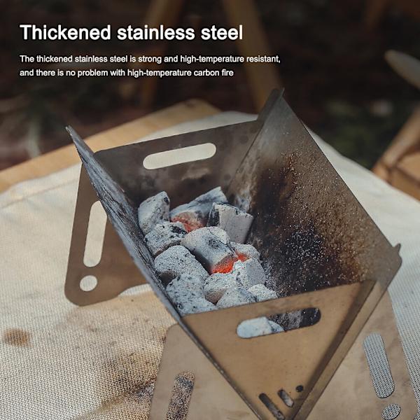 Bärbar vikbar Mesh Vedspis Mini Grill 1st