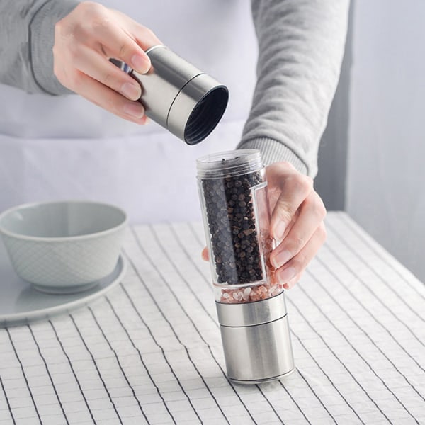 Pepparkvarn Manuell Salt Pepparkvarn Krydda Silver