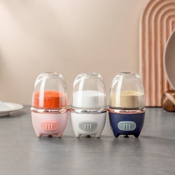 Kök Push Typ Kvantitativ Salt Shaker Kryddburk Rosa White