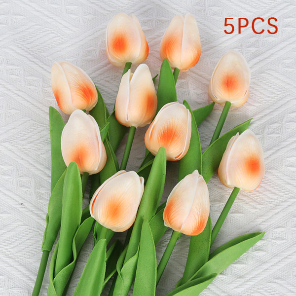 5 st Tulip PU konstgjord blomma Real Touch Bukett B F