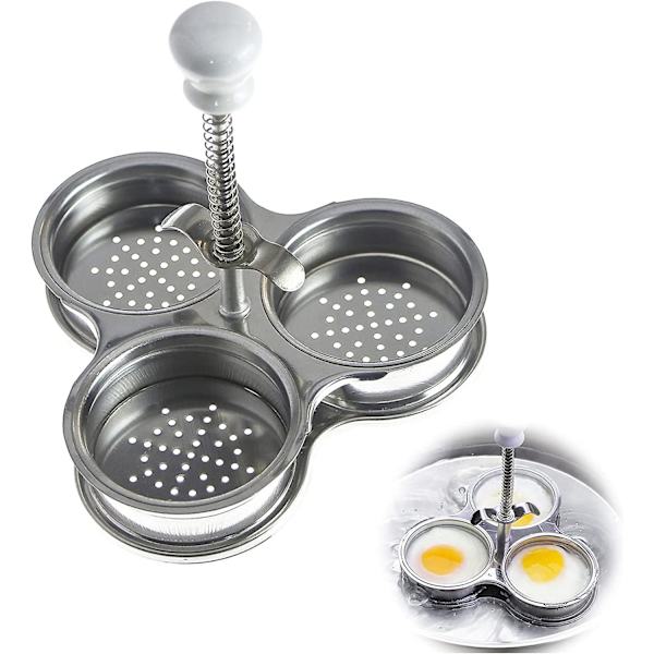 Rostfritt stål Egg Poacher Steamer Pocherade ägg Multifunktionell