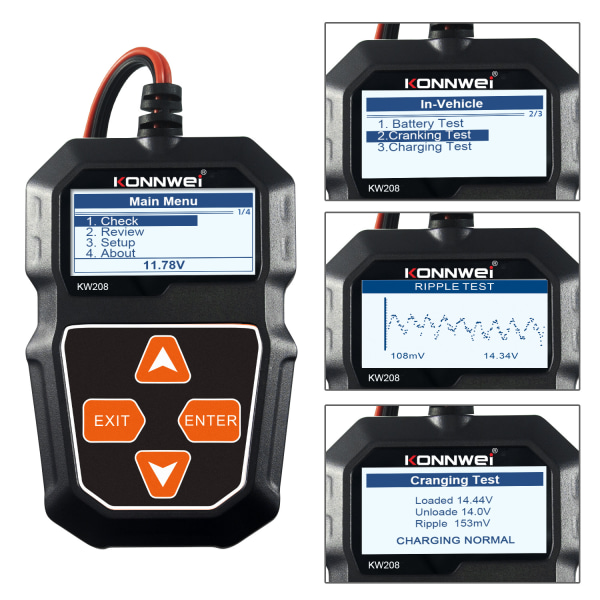 Batteritestbil 12V vevladdningssystem testverktyg
