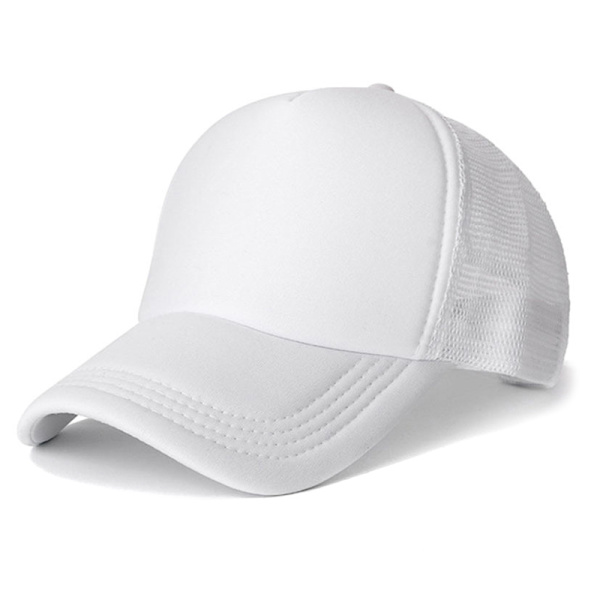 1 ST unisex cap Casual Cap i mesh svart White