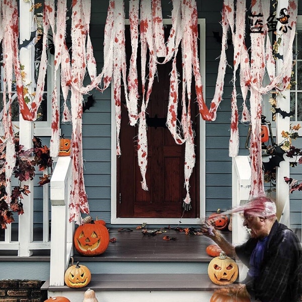 Creepy Bloody Veil Familjefest Haunted House 8×100cm 8×100cm