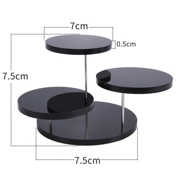 Cupcake Stand Akryl Display Stand För smycken Cake Dessert Ra Transparent 3 onesize Transparent 3