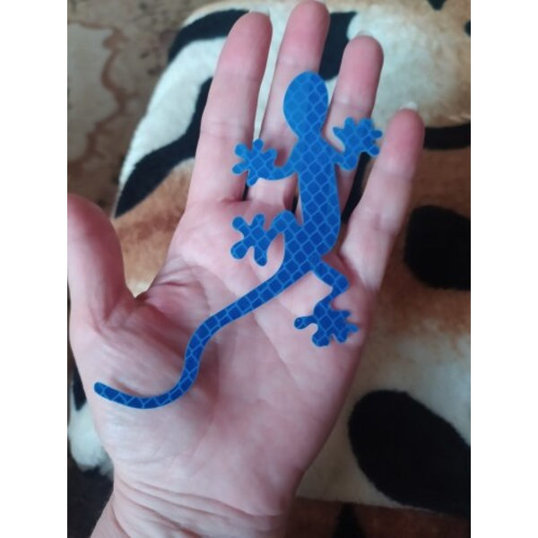 Reflekterande säkerhetsvarningsskylt vit blue